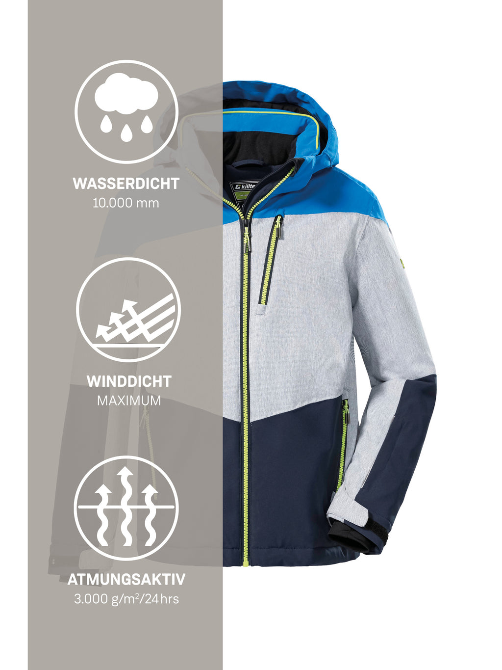 neon blue / dunkelnavy (weiß mel.)