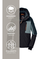 schwarz blau/nachtblau/rauchblau/dunkelorange