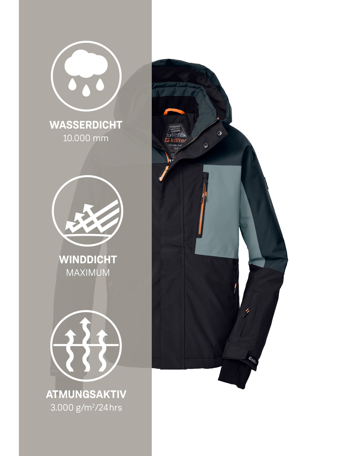 schwarz blau/nachtblau/rauchblau/dunkelorange
